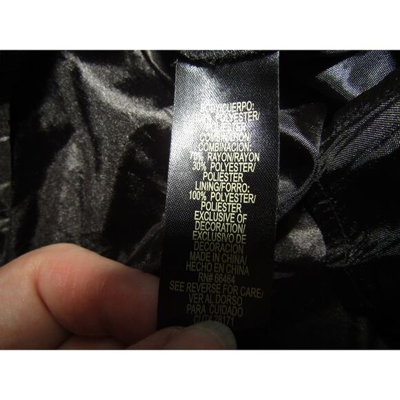 Studio I Burnout Velvet Floral Skirt Black Size 10 A-Line Midi Formal Holiday - Picture 8 of 11